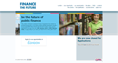 Desktop Screenshot of financethefuture.co.uk